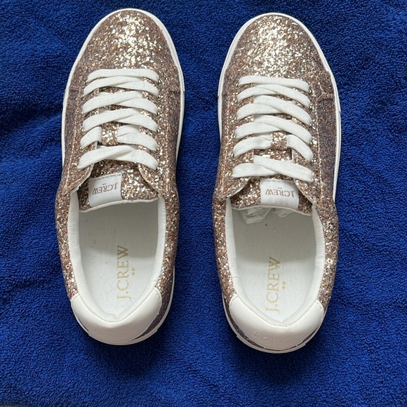 NWOT J. Crew Glitter Sneakers - Picture 2 of 6